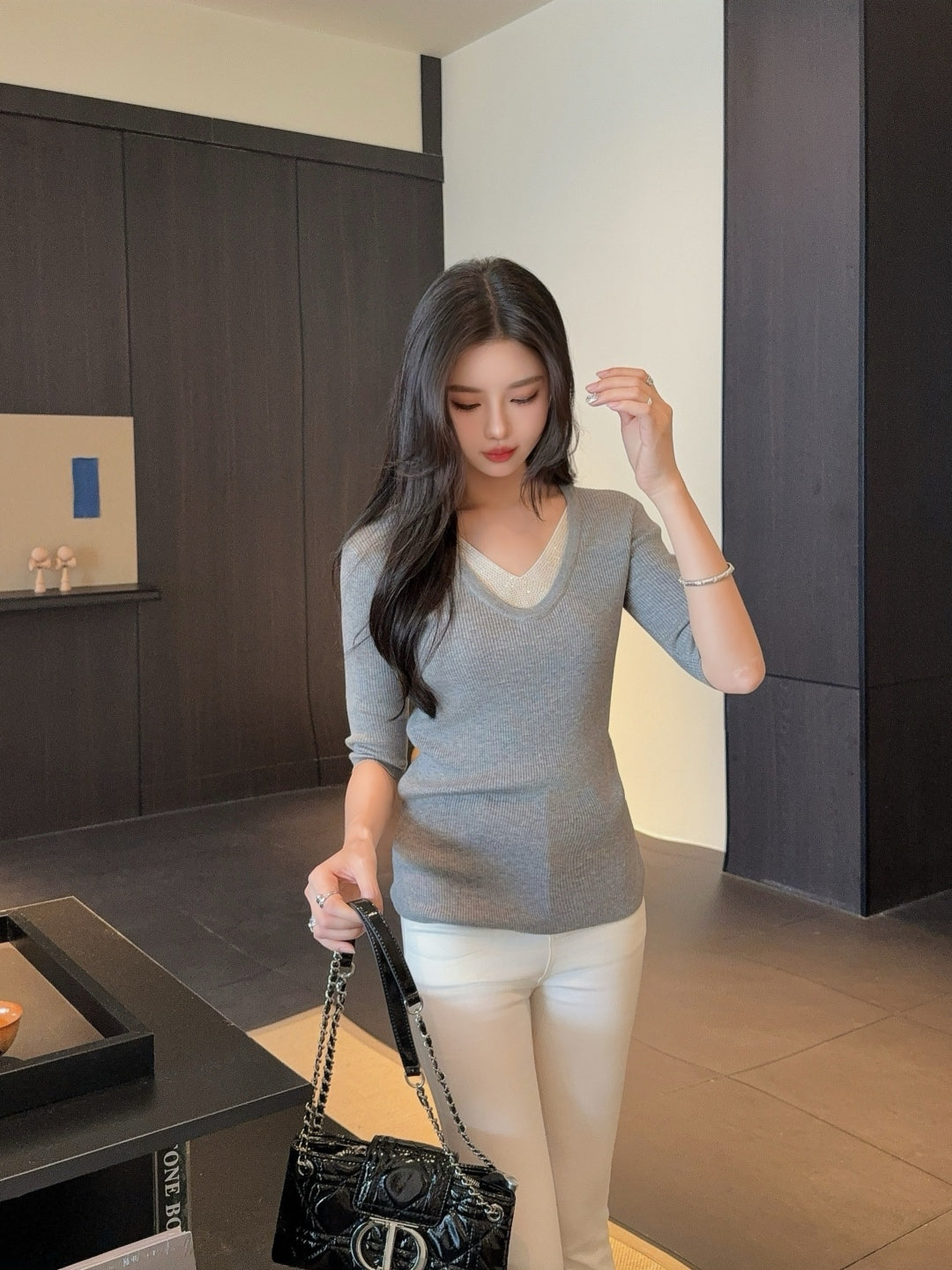 Bru 25fw knitted shirt
