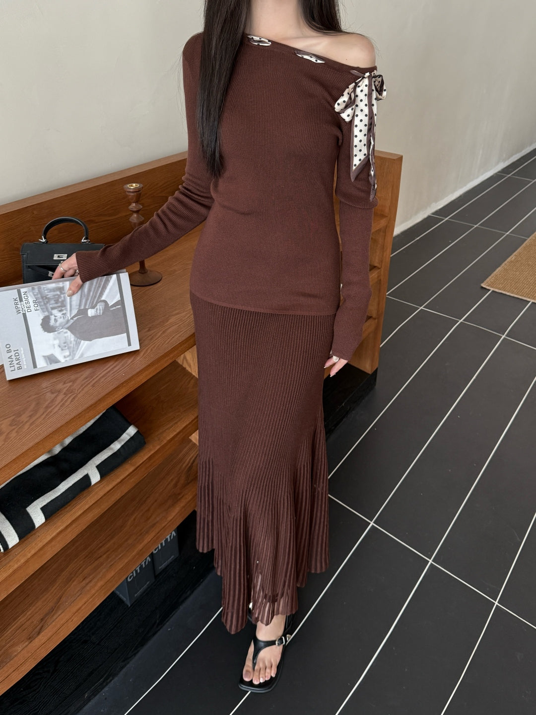 M 25fw knitted suit