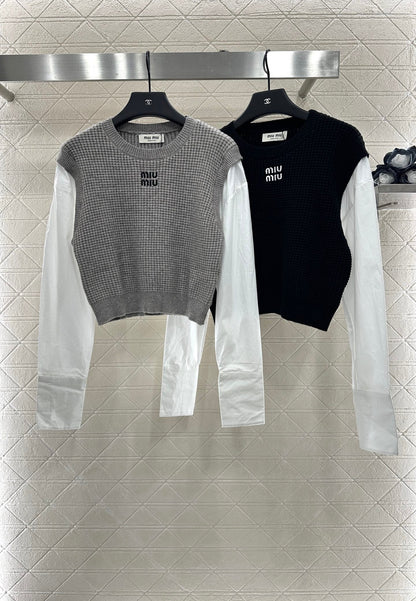 M 2025 New Arrival Knitted long-sleeved top