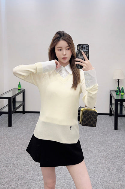 D  2025 New Arrivals Knitted Shirt Top