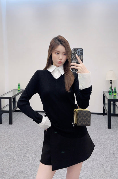 D  2025 New Arrivals Knitted Shirt Top