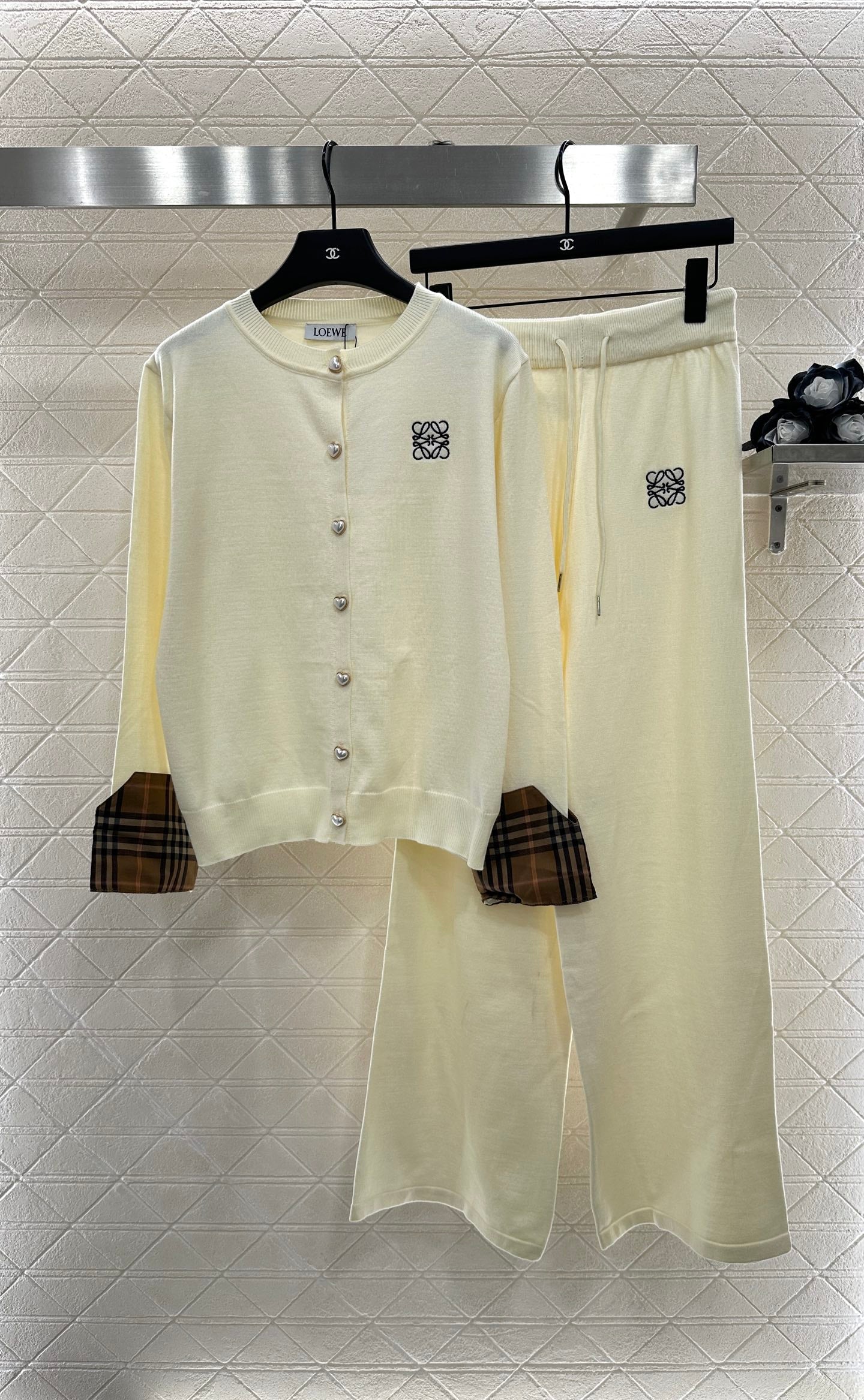 LO 2025 New Arrivals Knitted Cardigan and Pants Set