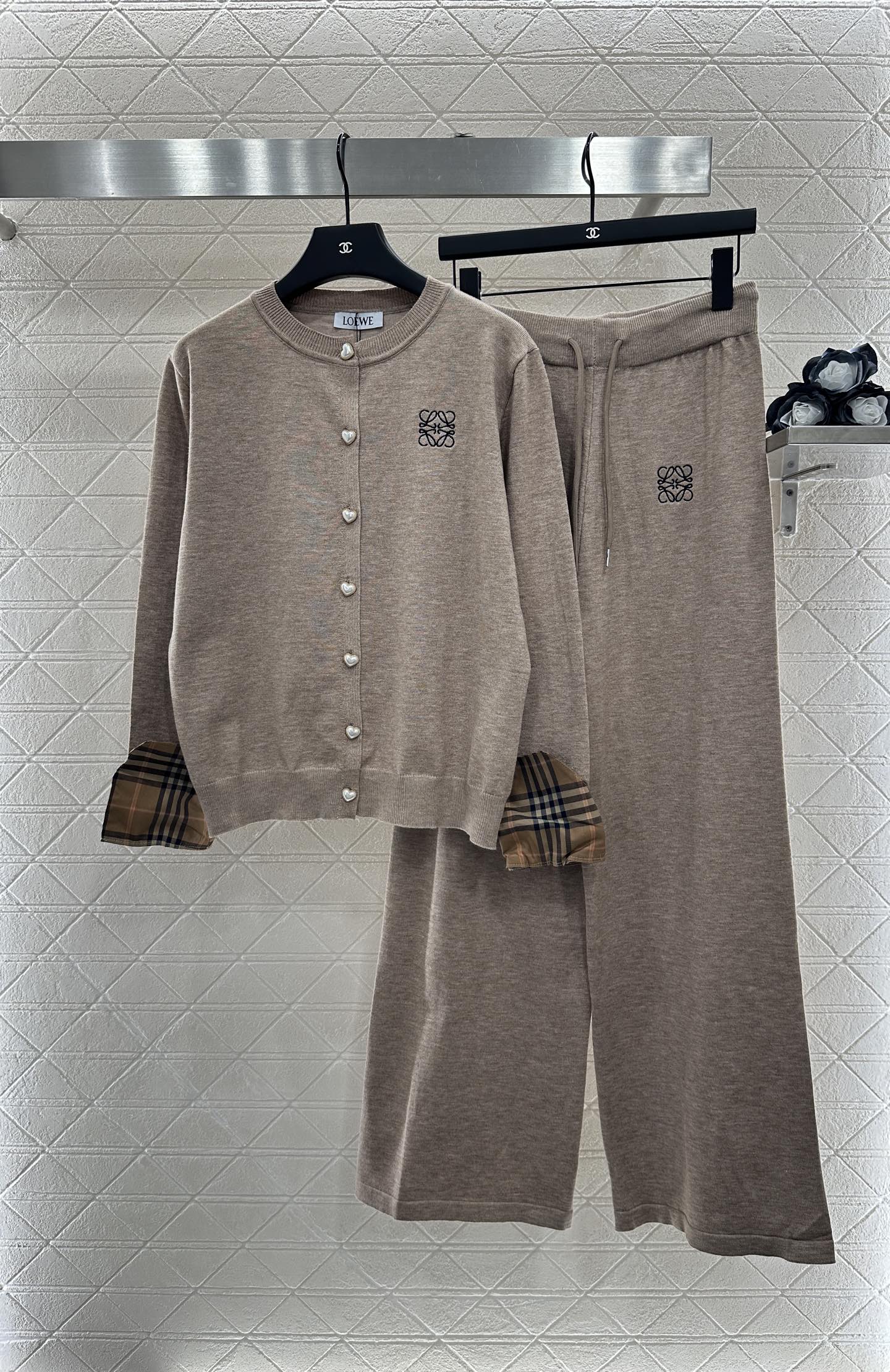LO 2025 New Arrivals Knitted Cardigan and Pants Set