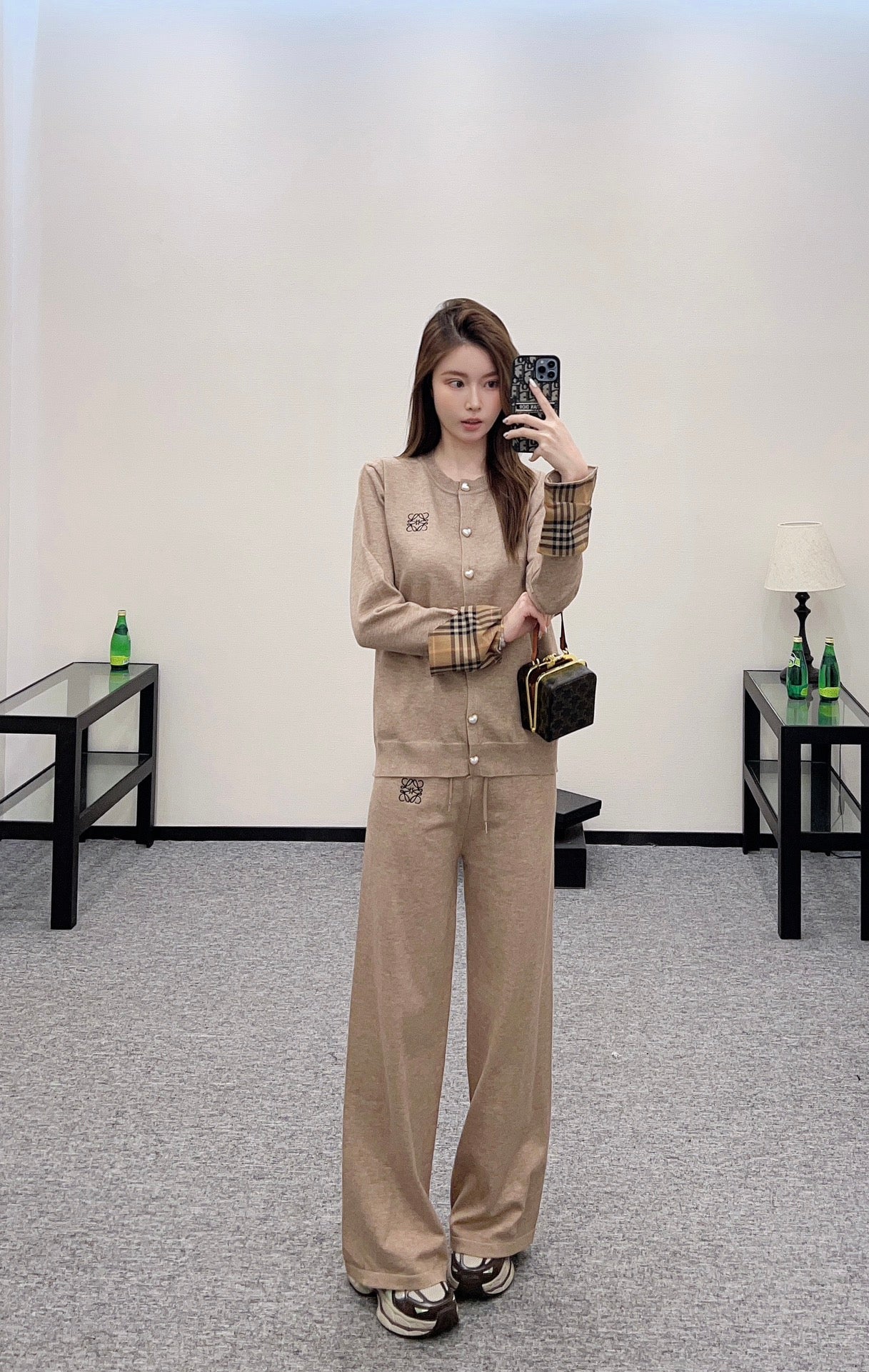 LO 2025 New Arrivals Knitted Cardigan and Pants Set