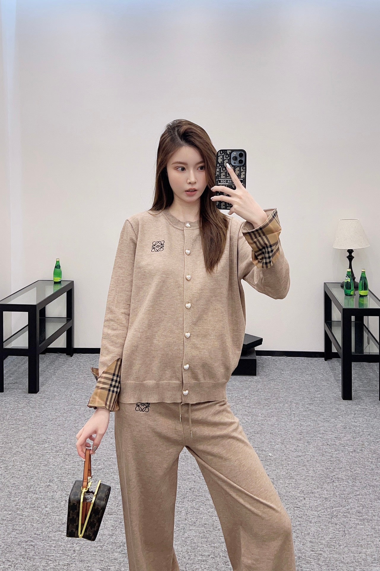 LO 2025 New Arrivals Knitted Cardigan and Pants Set