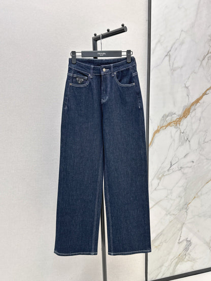 P 25 Triangle logo straight jeans (large sizes, S-XXL)