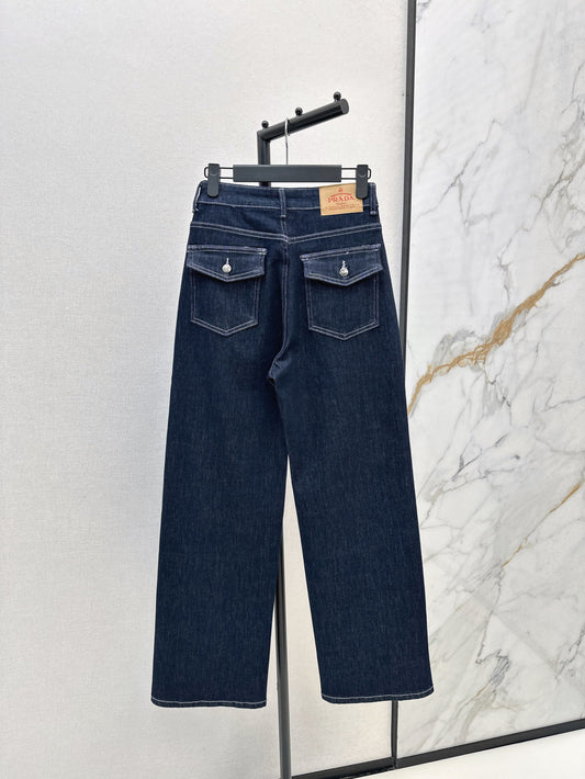 P 25 Triangle logo straight jeans (large sizes, S-XXL)
