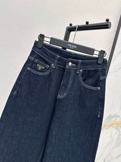 P 25 Triangle logo straight jeans (large sizes, S-XXL)