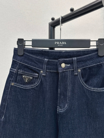 P 25 Triangle logo straight jeans (large sizes, S-XXL)