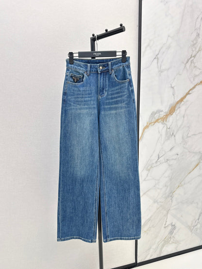 P 25 Triangle logo straight jeans (large sizes, S-XXL)