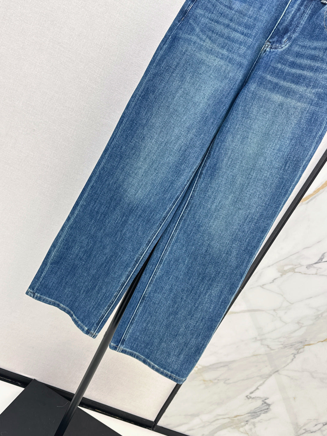 P 25 Triangle logo straight jeans (large sizes, S-XXL)