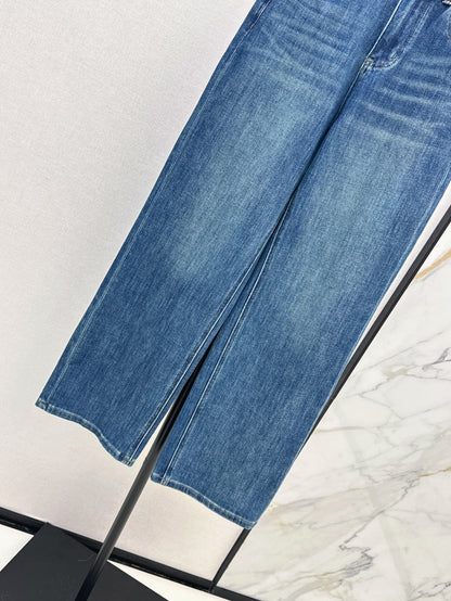 P 25 Triangle logo straight jeans (large sizes, S-XXL)
