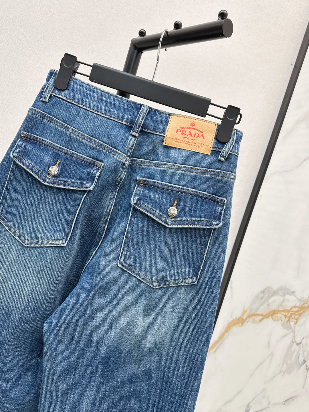 P 25 Triangle logo straight jeans (large sizes, S-XXL)
