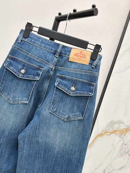 P 25 Triangle logo straight jeans (large sizes, S-XXL)