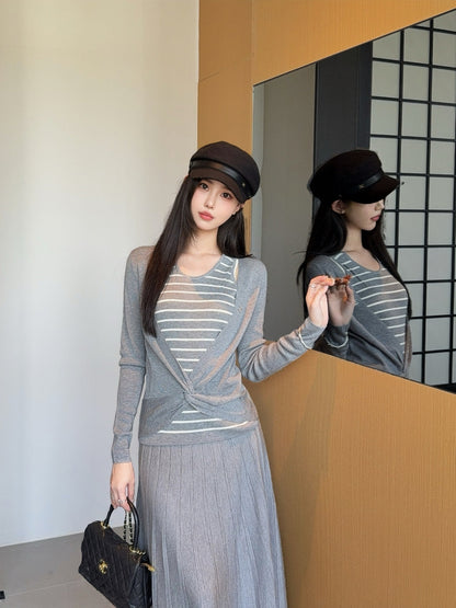 C 25fw knitted suit