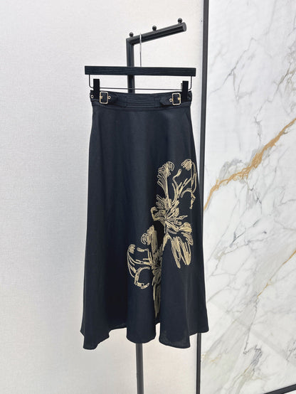 D 25ss embroidered skirt