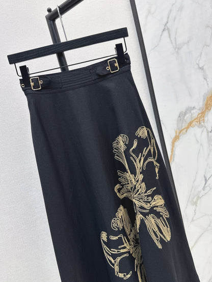 D 25ss embroidered skirt
