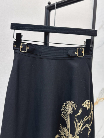 D 25ss embroidered skirt