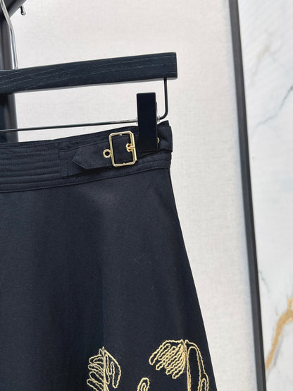 D 25ss embroidered skirt