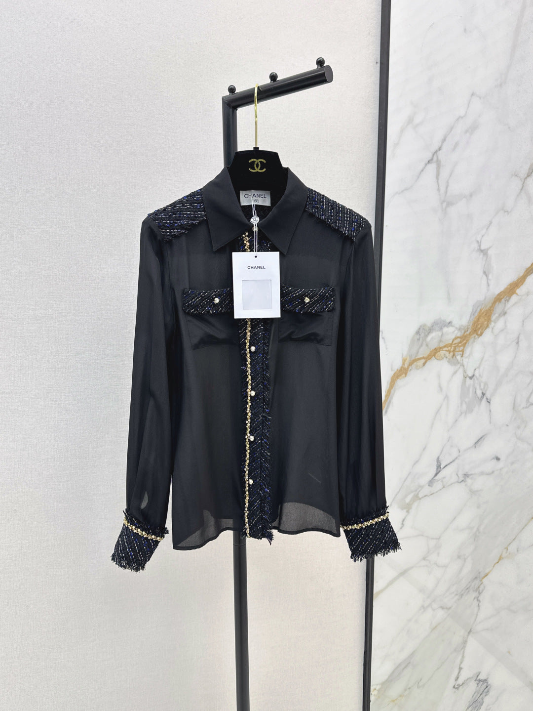 C 25fw woven silk shirt