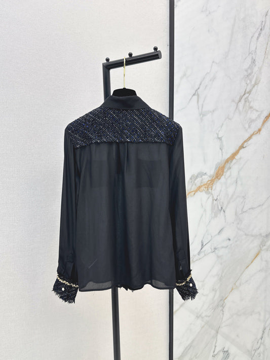 C 25fw woven silk shirt