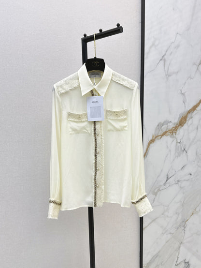 C 25fw woven silk shirt
