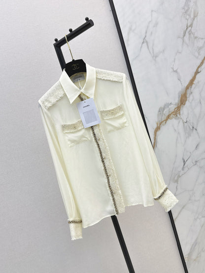 C 25fw woven silk shirt