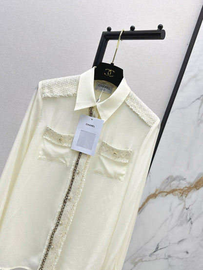 C 25fw woven silk shirt