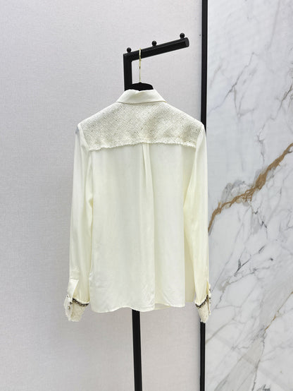 C 25fw woven silk shirt
