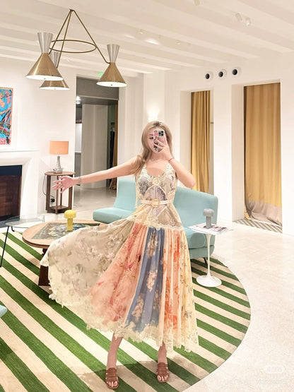 Zim 25ss embroidered dress