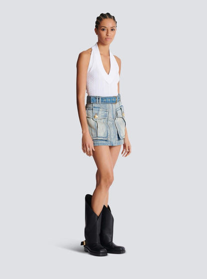 Ba 25fw denim skirt