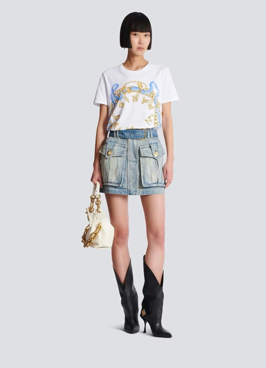 Ba 25fw denim skirt