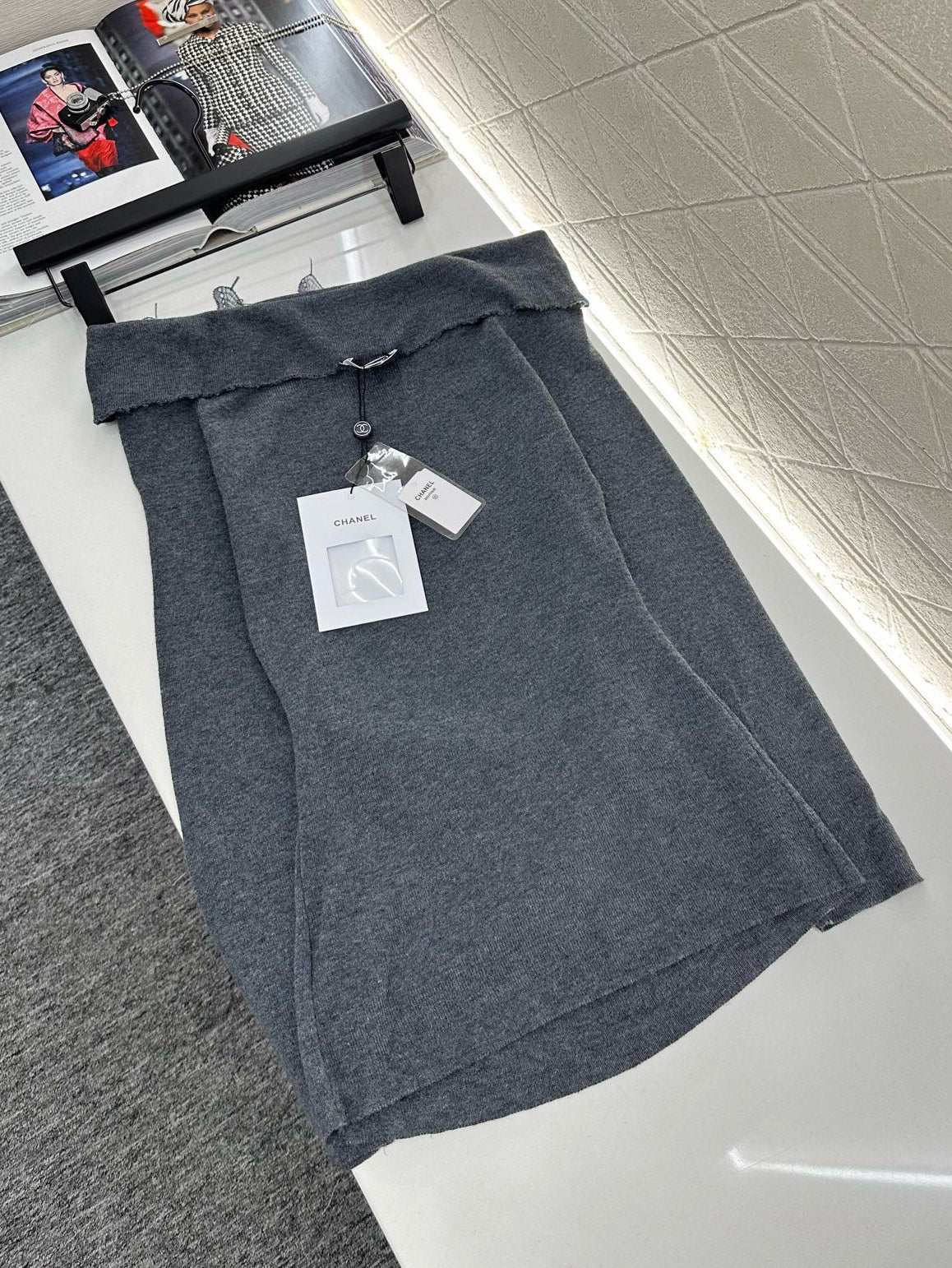 C 2025 New Arrival Knitted Long-Sleeved Skirt Set