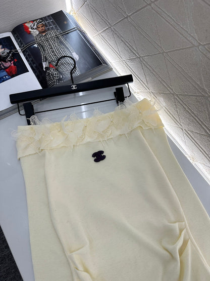 C 2025 New Arrival Knitted Long-Sleeved Skirt Set