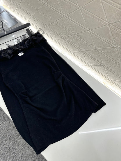 C 2025 New Arrival Knitted Long-Sleeved Skirt Set