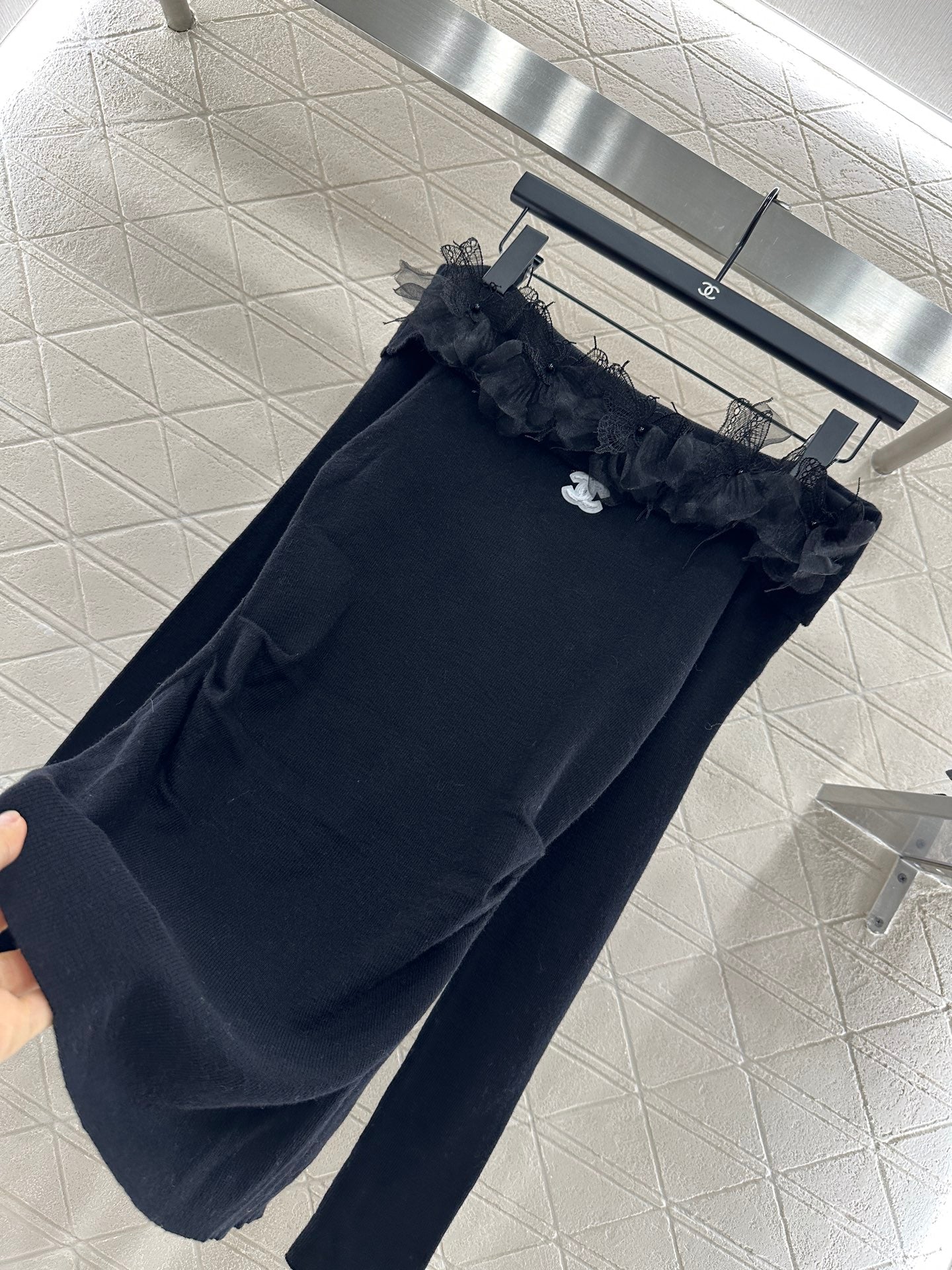 C 2025 New Arrival Knitted Long-Sleeved Skirt Set