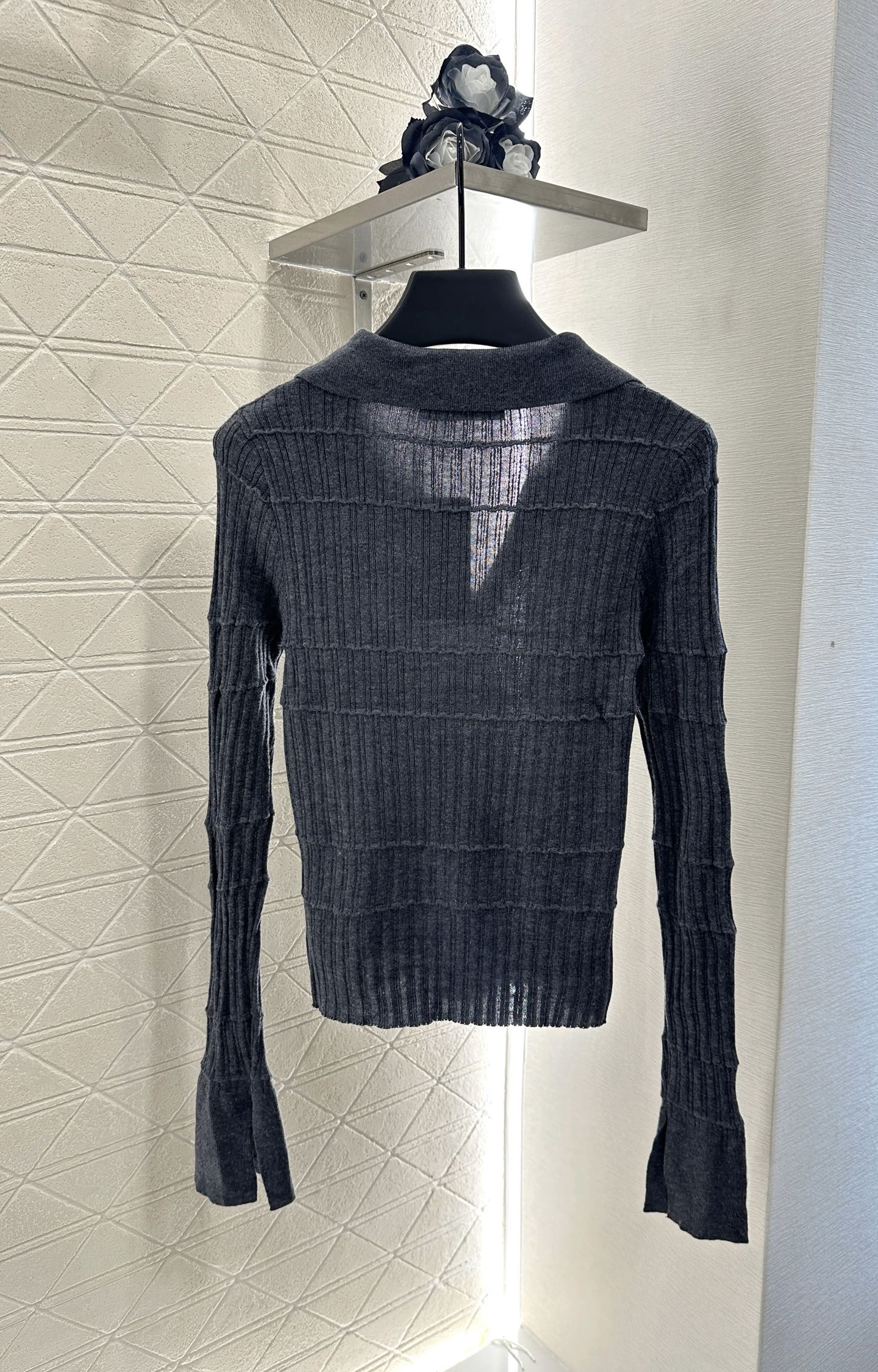 V 2025 New Arrival Lapel Knit Top