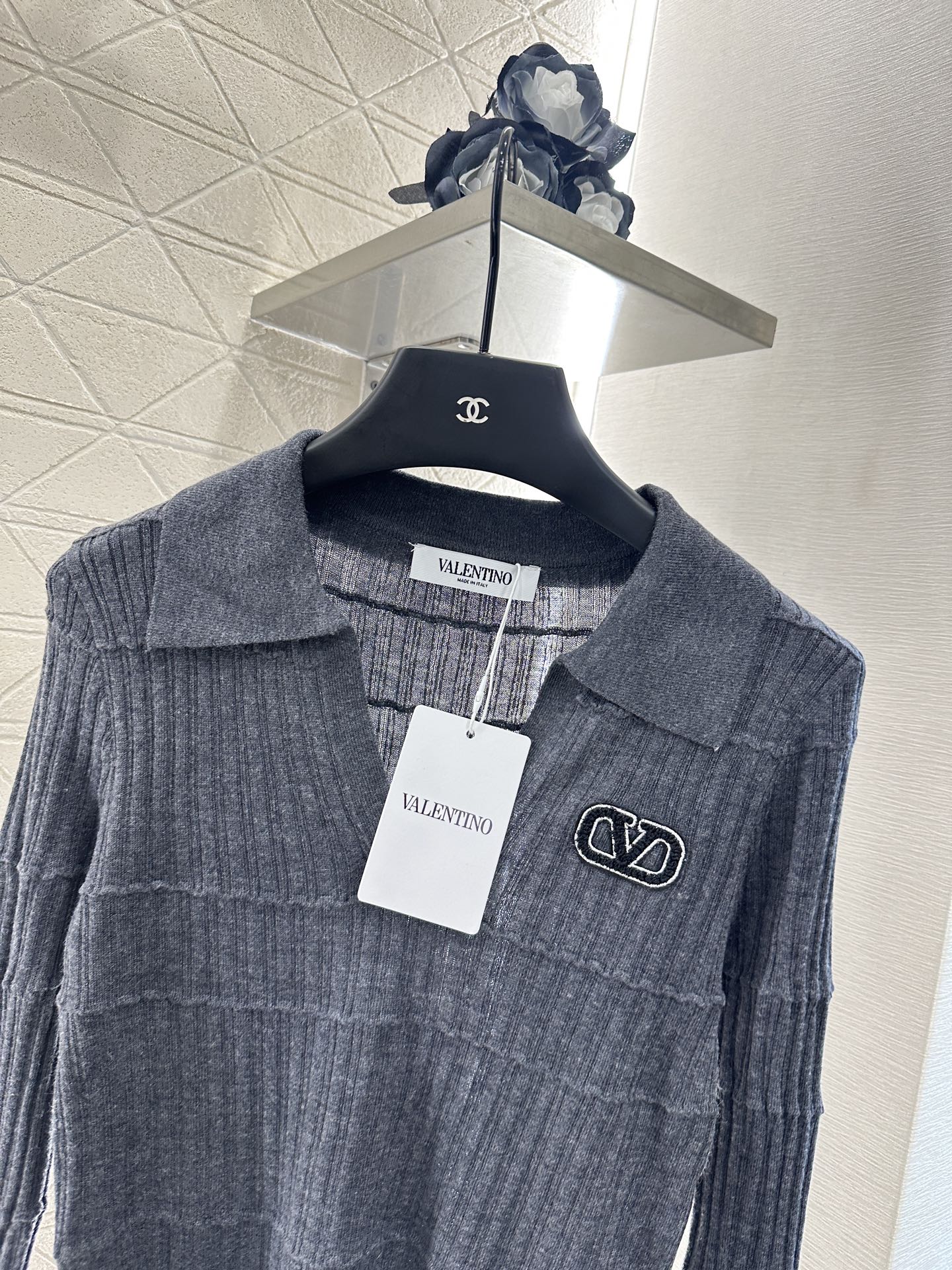 V 2025 New Arrival Lapel Knit Top