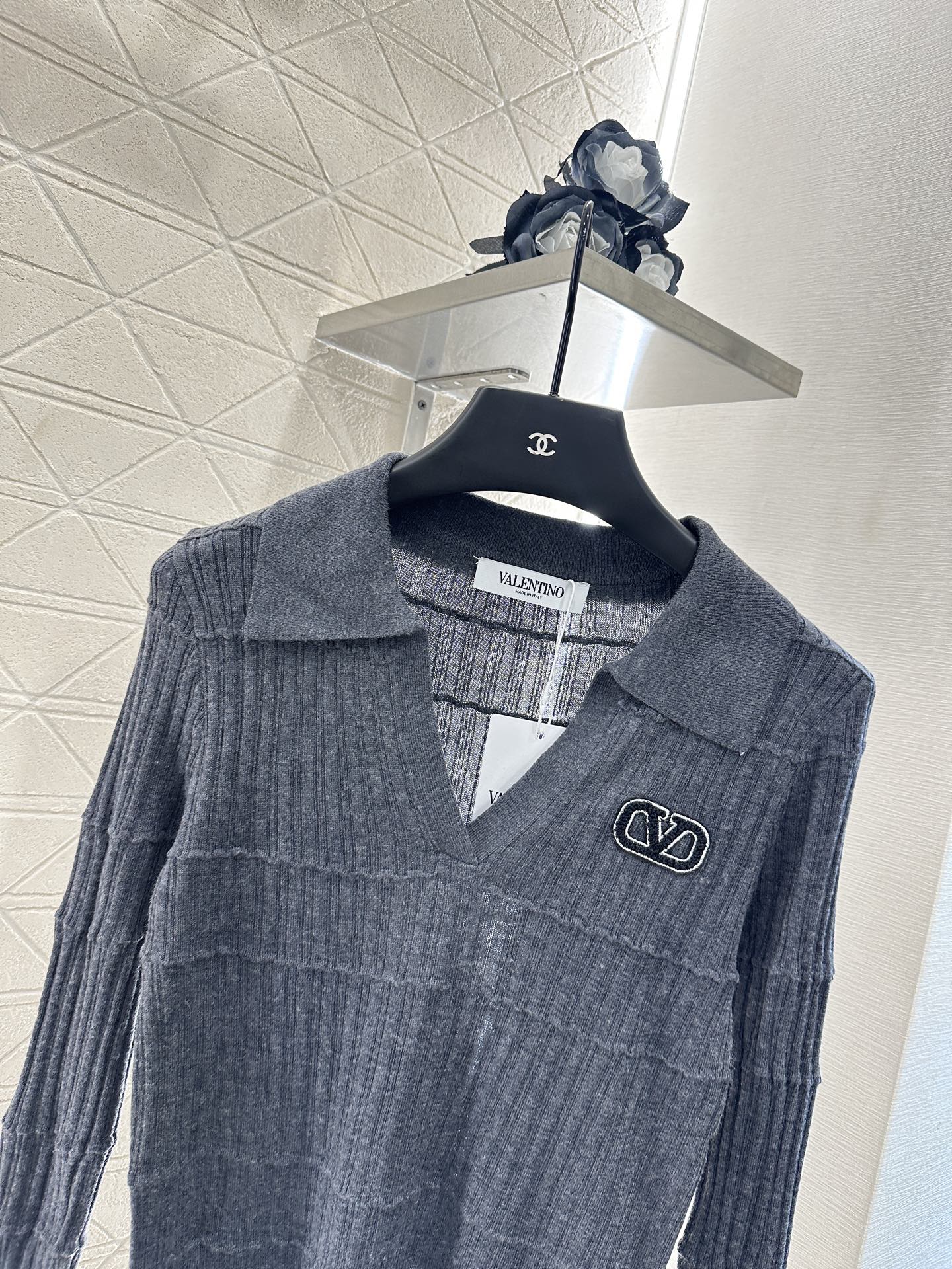 V 2025 New Arrival Lapel Knit Top