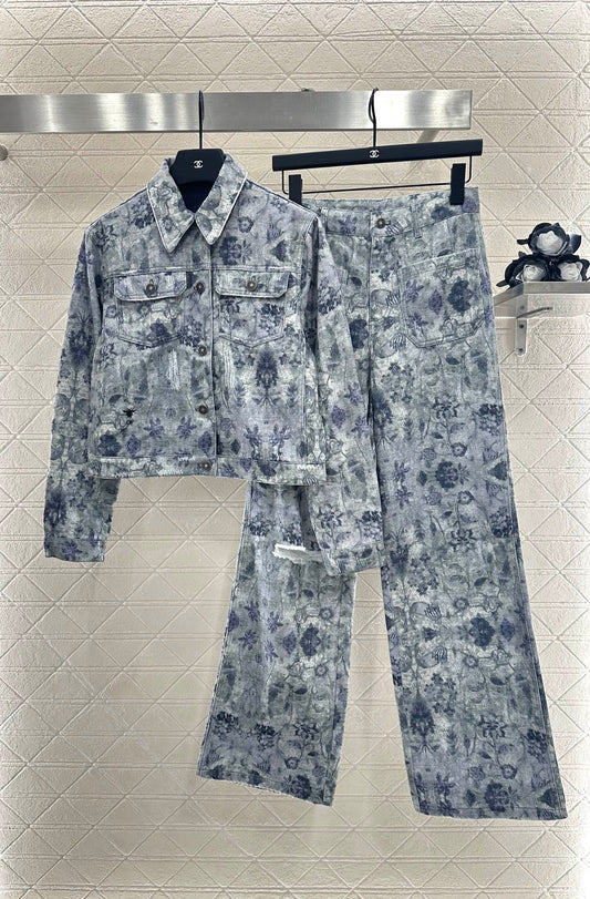 D 2025 New Arrivals Denim Jacket and Pants Set