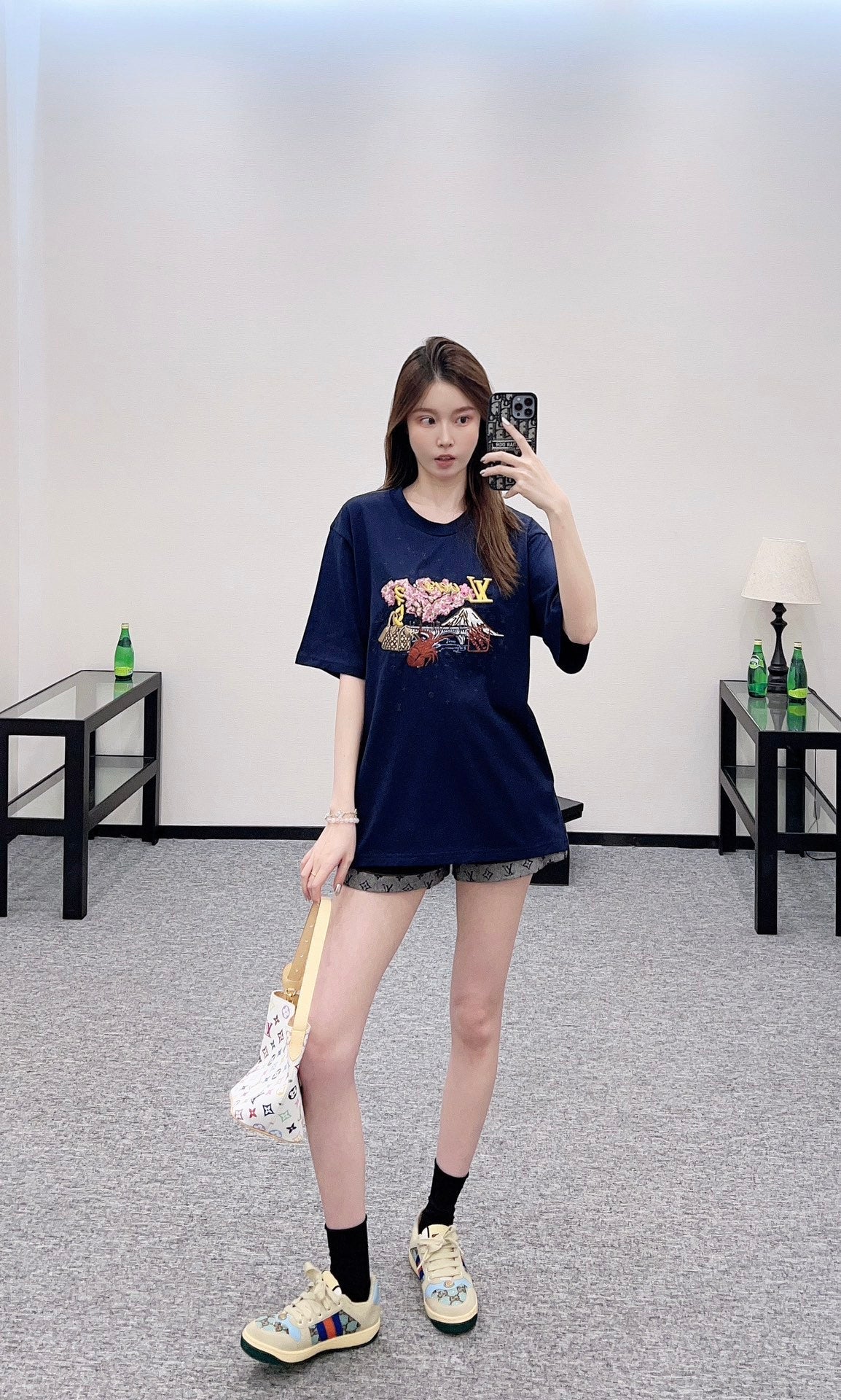 L 2025 New Arrivals Round-Neck Embroidered Short Sleeves