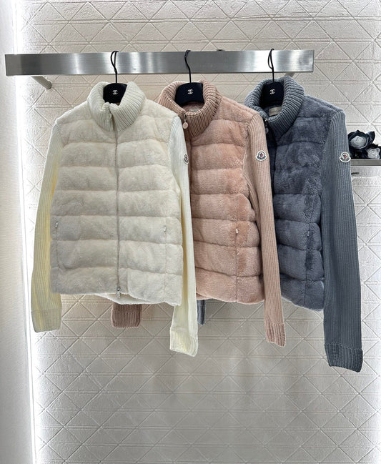 Mon 2025 New Arrival Zip-Up Down Jacket