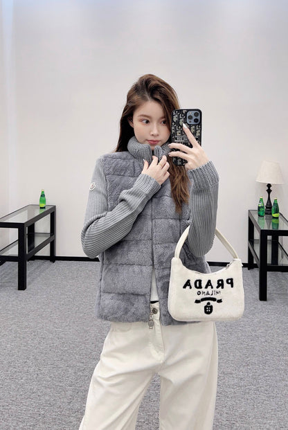 Mon 2025 New Arrival Zip-Up Down Jacket