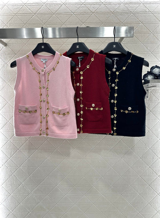 C 2025 New Arrival Beaded Knit Vest