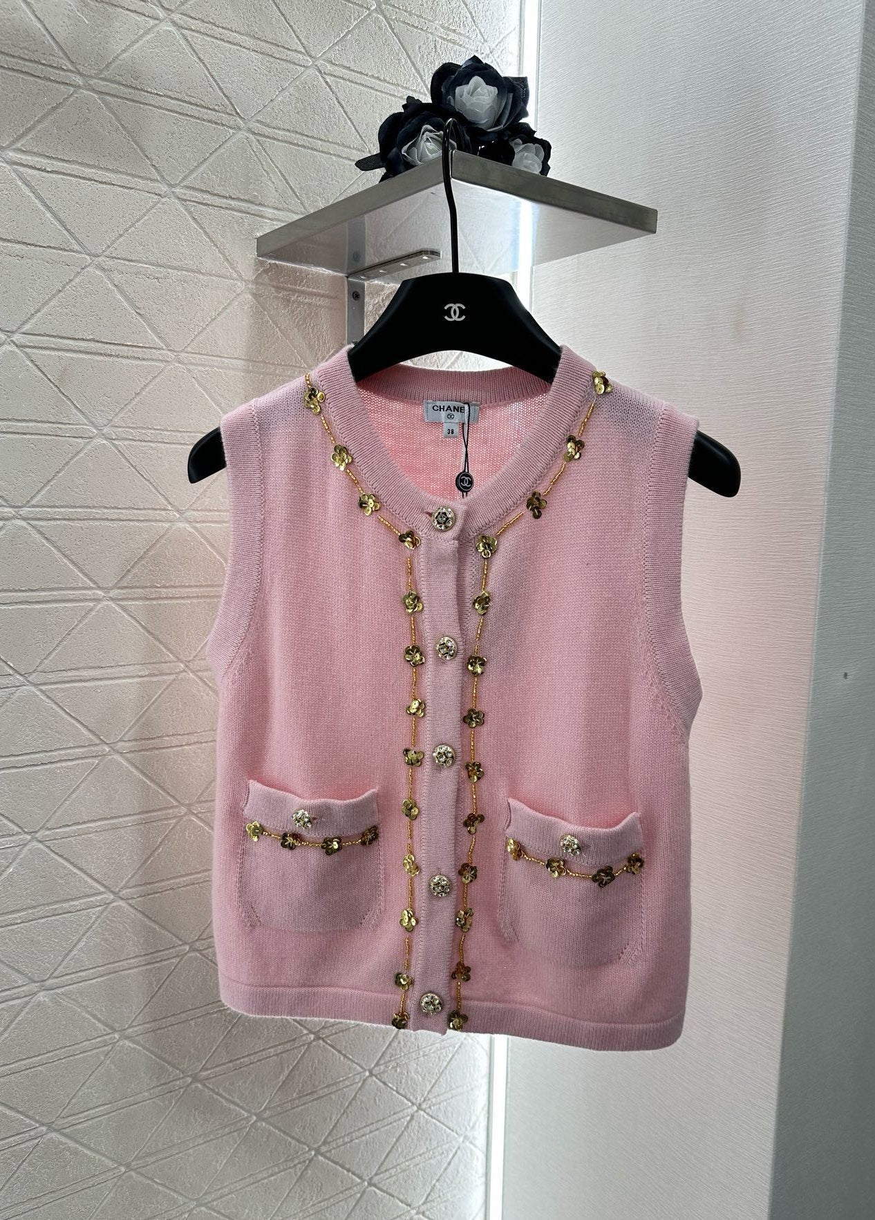 C 2025 New Arrival Beaded Knit Vest