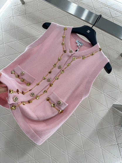 C 2025 New Arrival Beaded Knit Vest