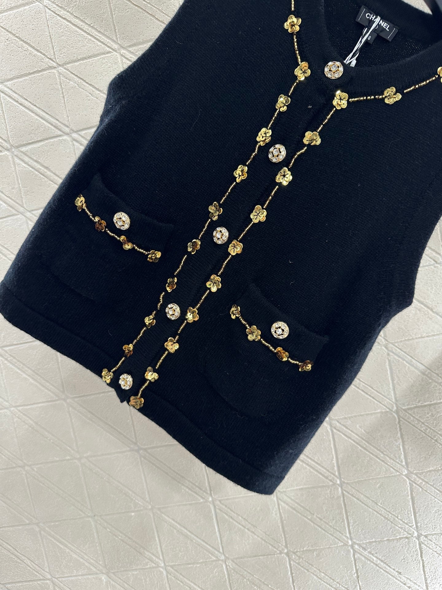 C 2025 New Arrival Beaded Knit Vest