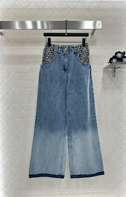 C 2025 New Arrival Denim Pants and Suspender Vest Set
