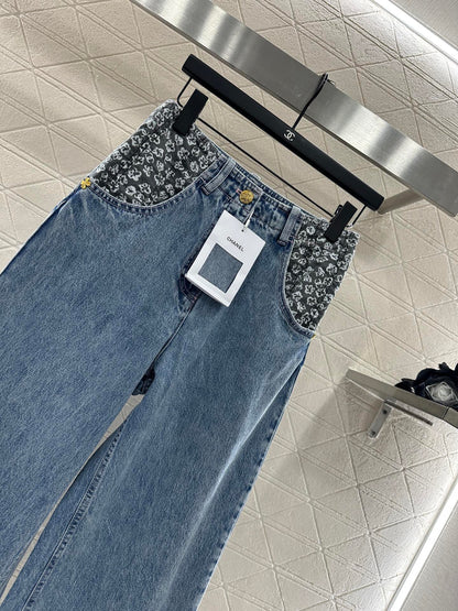 C 2025 New Arrival Denim Pants and Suspender Vest Set