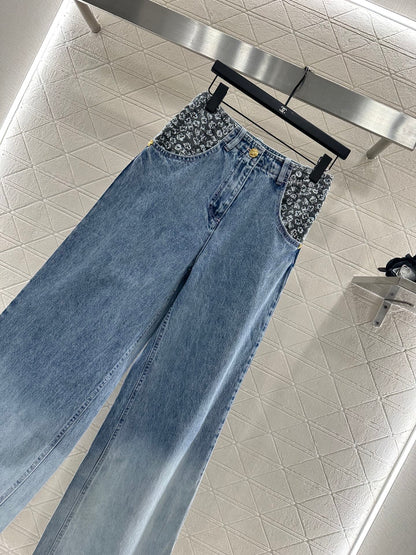 C 2025 New Arrival Denim Pants and Suspender Vest Set